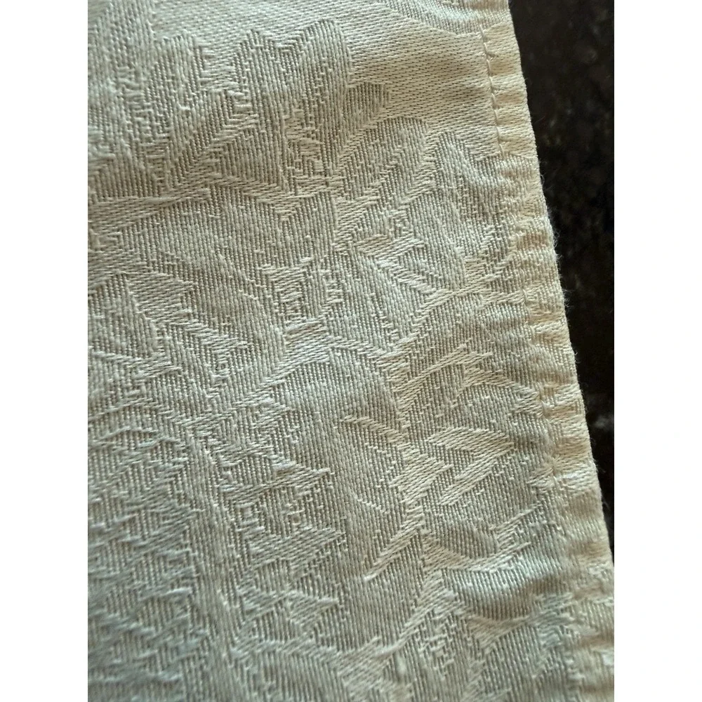 Vintage W-C Designs Cream Damask Table Linen Set - 2 Runners & 10 Napkins Y2K